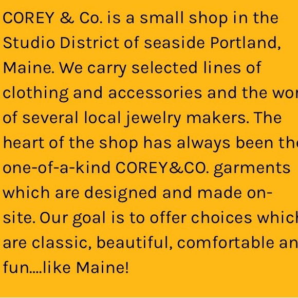 COREY & CO jacket cotton zip up pockets hand made exclusive store in Maine - Picture 13 of 13